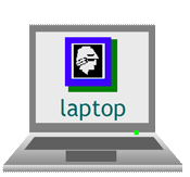 símbolo gráfico do Laptop